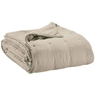Bed Cover Stonewashed Zeff Naturel 240 X 260