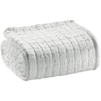 Bed Cover Stonewashed Swami Blanc 180 X 260