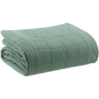 Bed Cover Recycled Titou Vert De Gris 240 X 260