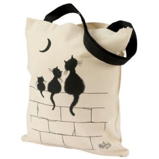 Dubout 3 cat bag ecru 40 X 35