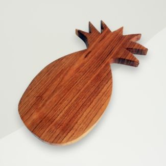 Chopping Board Brown Pineapple Teak Wood 30x13
