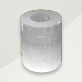 Modern Selenite Candle Holder White Selenite 8x10