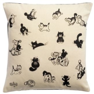 Dubout Les Chatons cushion ecru 45 X 45 Set of 2