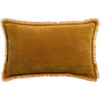 Fara plain cushion Safran 30 X 50