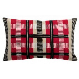 Eden embroidered cushion Groseille 30 X 50