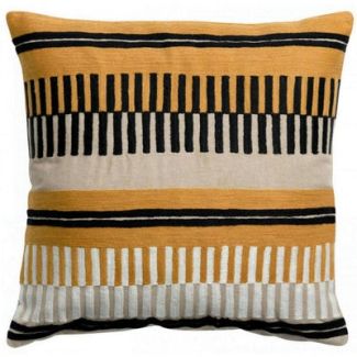 Eden embroidered cushion Ocre 45 X 45