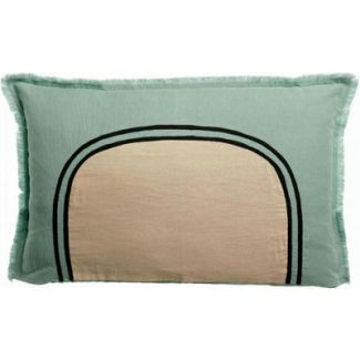 Laly bicolour cushion Opaline 40 X 65
