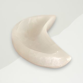 Eclectic Selenite Bowl White Moon Selenite 15x6.4