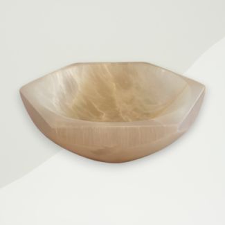 Modern Selenite Bowl White Selenite 15x14