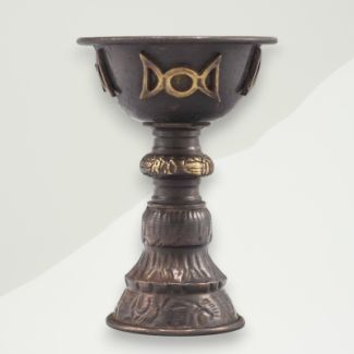 Traditional Goblet Brown Moon Copper Finish 8x12