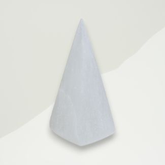 Modern Selenite Pyramid White Selenite 4x9
