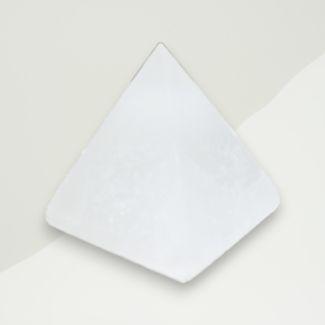 Modern Selenite Pyramid White Selenite 4.5x4