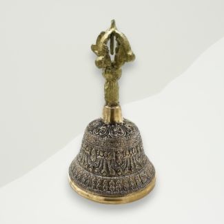 Eclectic Decor Bell Yellow Brass 7.5x12