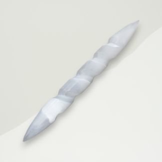 Eclectic Selenite Wand White Selenite 16x1.5