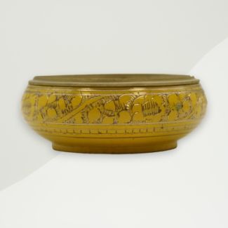 Eclectic Charcoal Incense Jar Yellow Brass 3x7.6