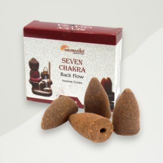 6 Chakras Backflow Incense Cones, 120g, Red