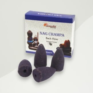 Nag Champa Backflow Incense Cones, 120g, Purple