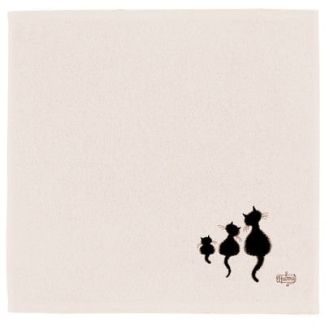 Kitchen Towel Dubout 3 Chats Ivoire 50 X 50 Set of 4