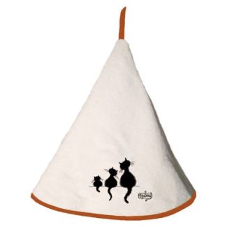 Round K-Towel 3 Chats Dubout Ivoire Diameter 60 Set of 6