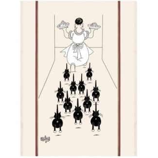 Kitchen Towel A Table Dubout Ecru 60 X 80 Set of 3