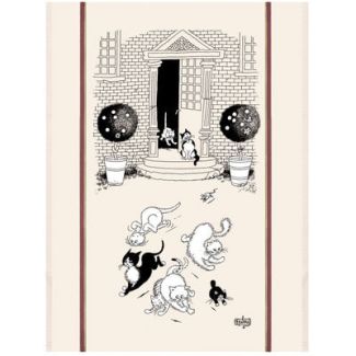 Kitchen Towel Print Dubout Petite Souris Ecru 60 X 80 Set of 3