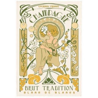 Kitchen Towel Chamagne Art Deco Ecru 48 X 72 Set of 3