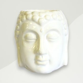 Eclectic Oil Burner White Buddha Ceramic 8.5x8.4