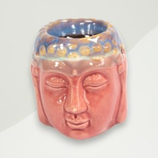 Eclectic Oil Burner Pink, Purple Buddha Ceramic 7.5x7.4