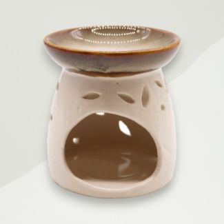 Traditional Oil Burner Cream Ceramic 7x7