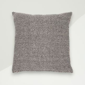 Set of 2 Modern Pillow Cover Black, White Cotton 40x40