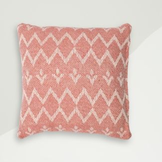 Set of 2 Modern Pillow Cover Pink, White Cotton 40x40