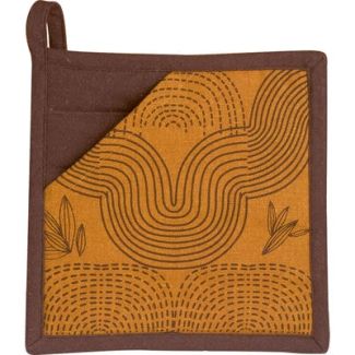 Recycled Etna 2 in 1 potholder Ambre 20 X 20 Set of 2