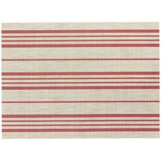 Placemat Sina Naturel/Rouge 33 X 45 Set of 6