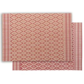 Placemat Kadra Naturel/Rouge 33 X 45 Set of 6
