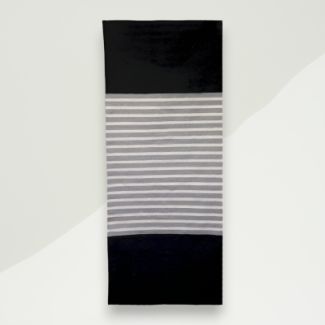 Modern Cotton Rug Black Cotton 79x0.4
