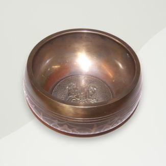 Eclectic Singing Bowl Brown Ganesh Brass 11x5