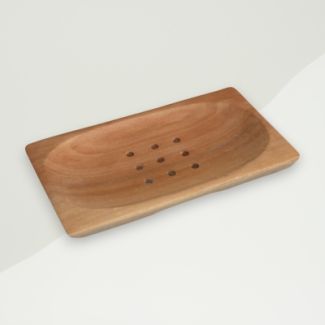 Traditional Soap Dish Blown Naseberry Wood 14.3x7.7