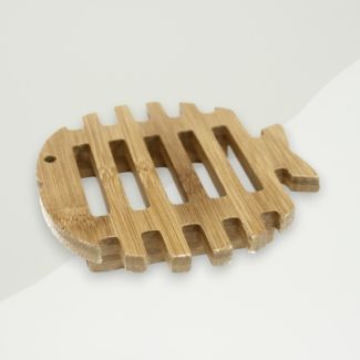 Modern Soap Dish Cream Hemu Wood 8.8x8.4