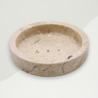 Modern Soap Dish Cream Marble 12x11