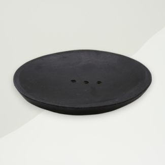 Modern Soap Dish Black Riverstone 13.5x9