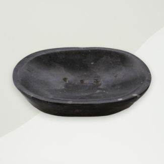 Modern Soap Dish Black Marble 12x8
