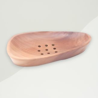 Modern Soap Dish Brown Wood 12x5