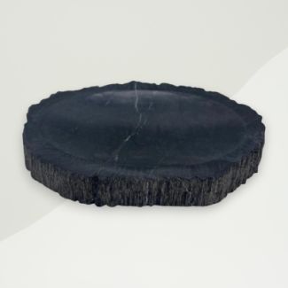 Modern Soap Dish Black Petrified Wood 14.5x9