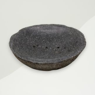 Modern Soap Dish Black Rivier Stone 13x11