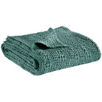 Throw Stonewashed Tana Vert De Gris 140 X 200