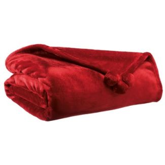 Throw Tender Pompoms Rubis 130 X 170