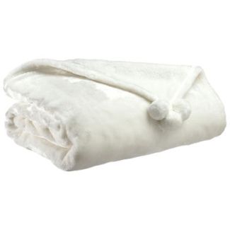 Throw Tender Pompoms Neige 130 X 170
