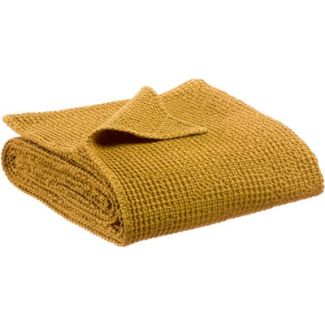 Maia recycled plaid Safran 140 X 200