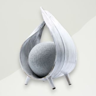 Modern Table Lamp White Wood, Plant Fiber 22x30