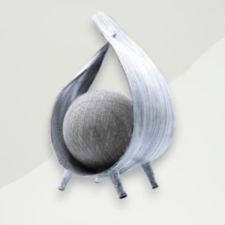 Modern Table Lamp White Wood, Plant Fiber 22x30